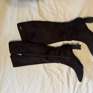 DKNY Black Suede Heeled Boots